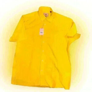 Mens XL report collection Recycled 4-Way Mini Geo Print Short Sleeve Sport Shirt